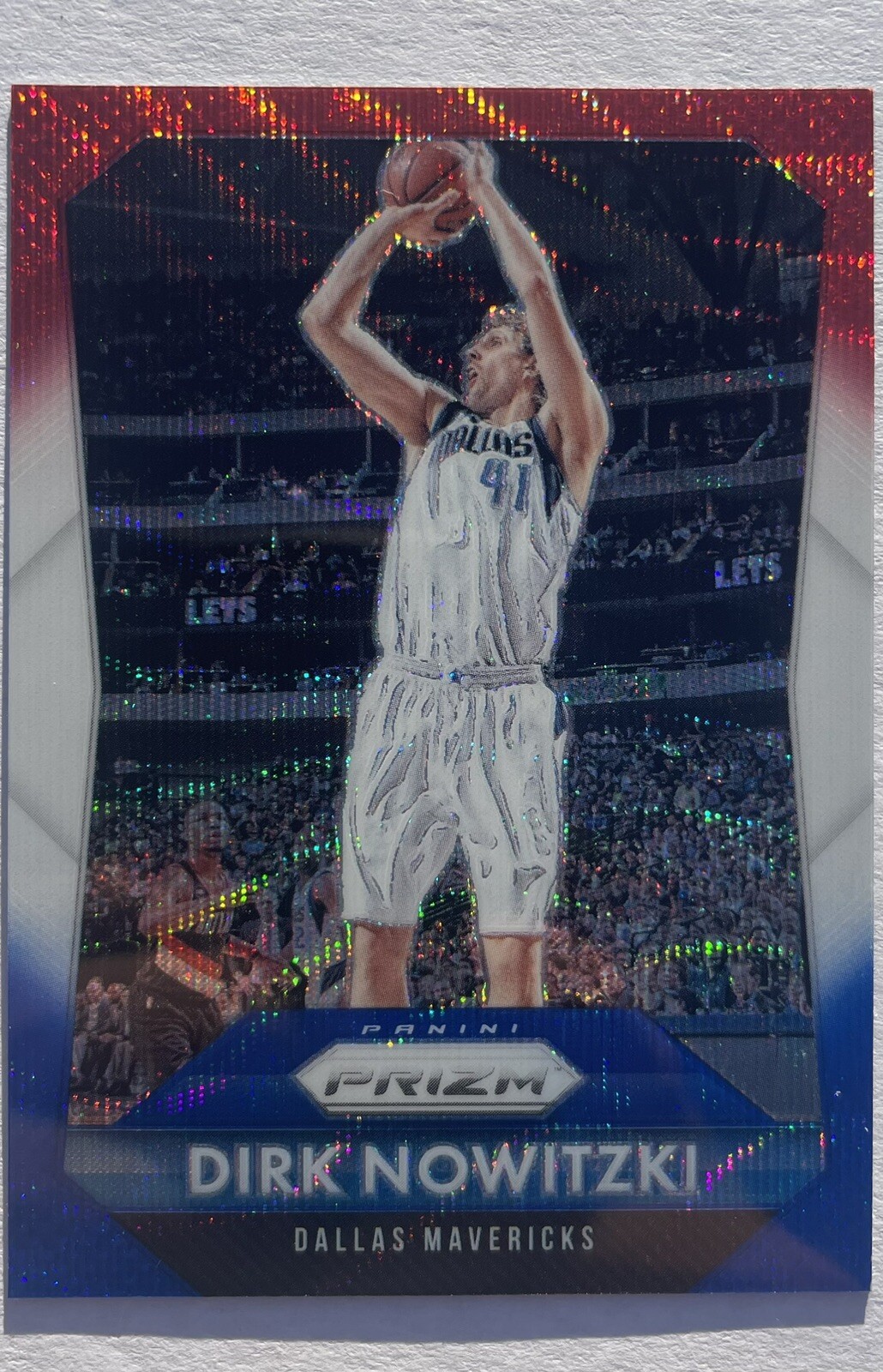 Dirk Nowitzki 2015 Panini Prizm Red White Blue Prizm #50