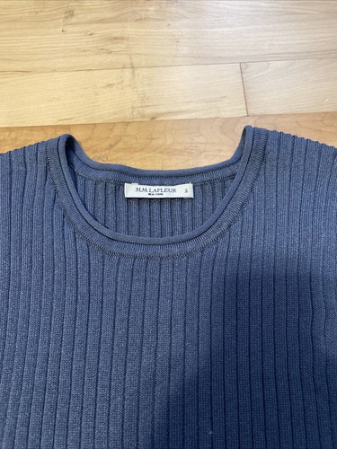 M M Lafleur Top Small Women’s Blue Sleeveless - Picture 2 of 7