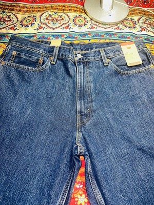 Levi's 550 Relaxed Fit Blue Denim Jeans Cotton Logo Rivets Button Zip 5-Pocket