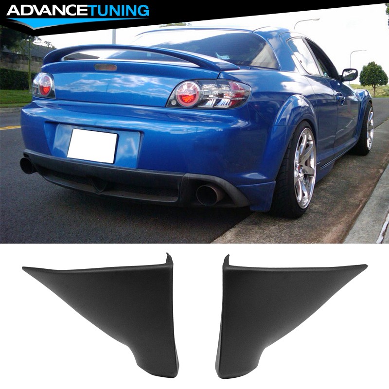 For 04-08 Mazda RX8 OE Style Unpainted Rear Bumper Lip Aprons