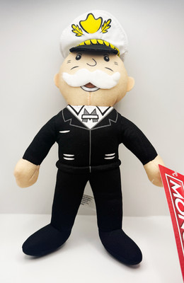 Toy Factory 10'' Mr. Monopoly ''Captain'' Plush Toy New with Tags