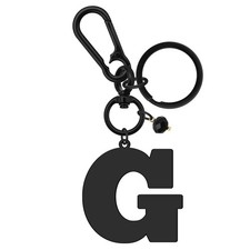 Black Letter Keychains for Men Initial Letter Keychain for Girl Initial Keyri...