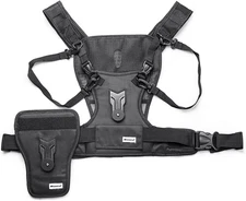 Fomito Multi Camera Carrying Chest Harness System Vest with Side Holster