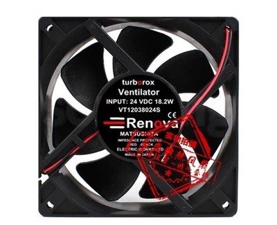 Renova VT12038024S 24VDC 18.2W 12CM 2-Wire Inverter Cooling Fan #iw