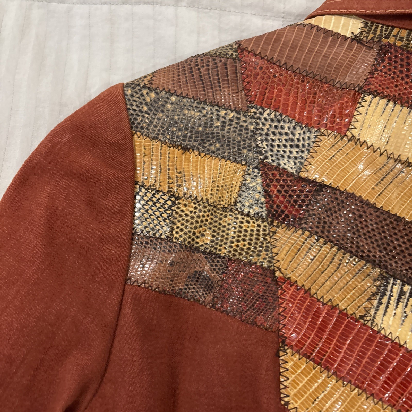 Rare Vintage Patchwork Button Up Shirts- Above Th… - image 14