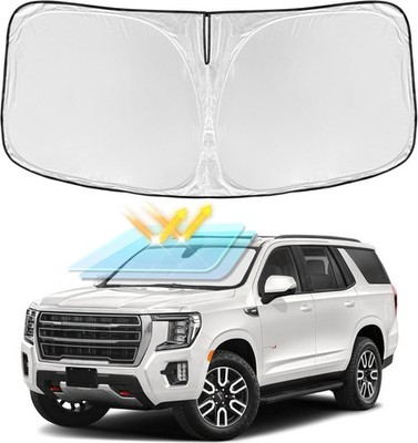 Windshield Sun Shade for GMC Yukon/Yukon XL 2021-2026 - 4 Layers & UV Block (Cus