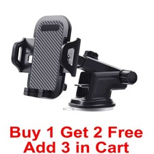 Universal 3-in-1 Cell Phone Holder for Car - Dashboard, Windshield Mount Holder