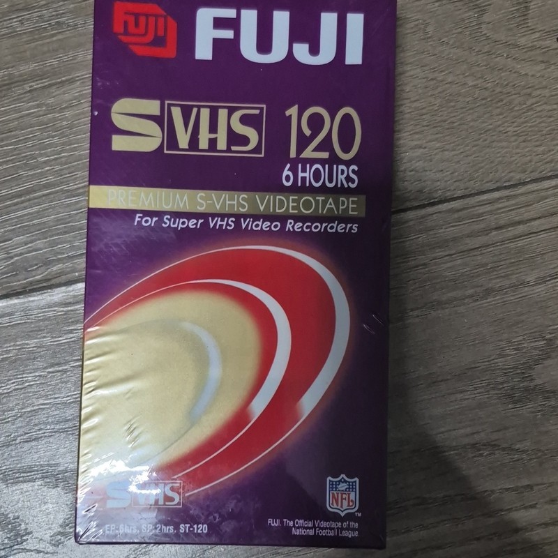Fuji Premium Super VHS S-VHS ST-120 120 Videotape 6 Hours Sleeve 1996