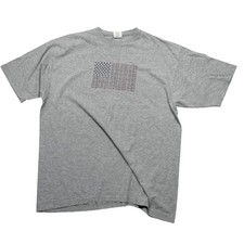 Old Navy Shirt Mens Large Gray USA Flag Patriotic Graphic Tee Top Made In USA