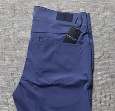 PETER MILLAR CROWN CRAFTED BLUE BINGHAM PERFORMANCE FIVE POCKET PANTS 36X32 185