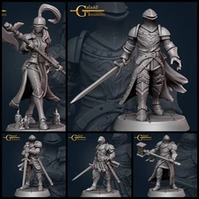 Knight Miniatures | December Adventurer | Fantasy Miniature | Galaad Miniatures