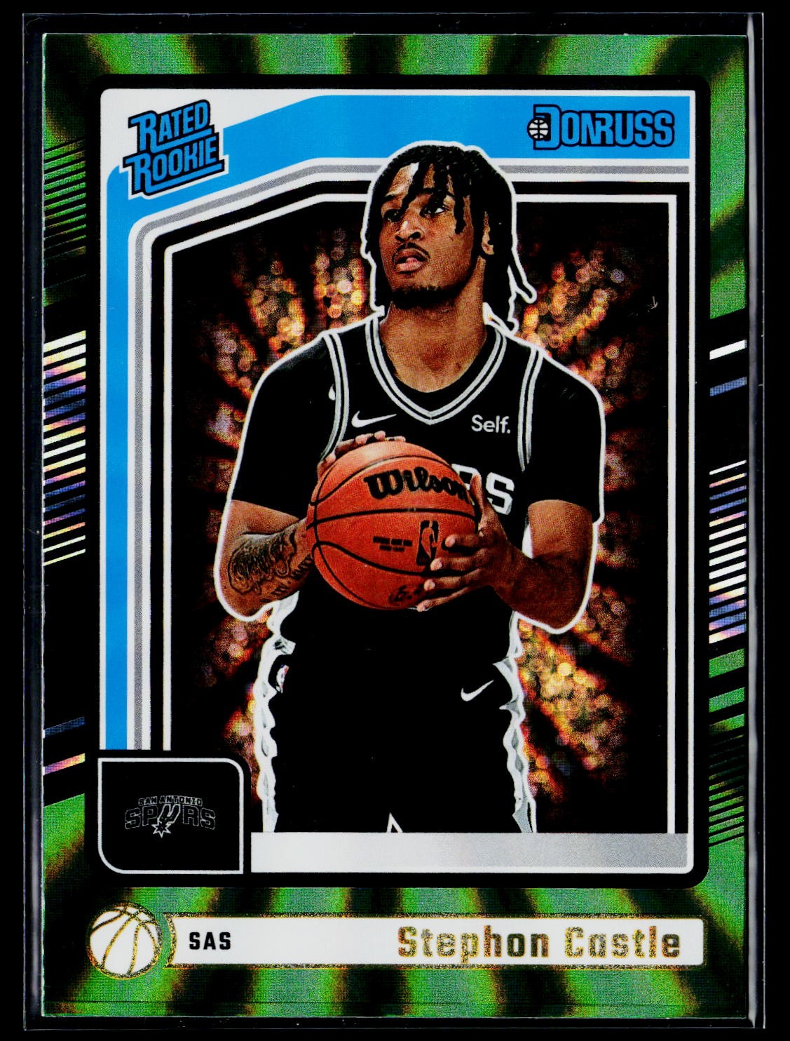 2024-25 Donruss #244 Stephon Castle Holo Green Laser