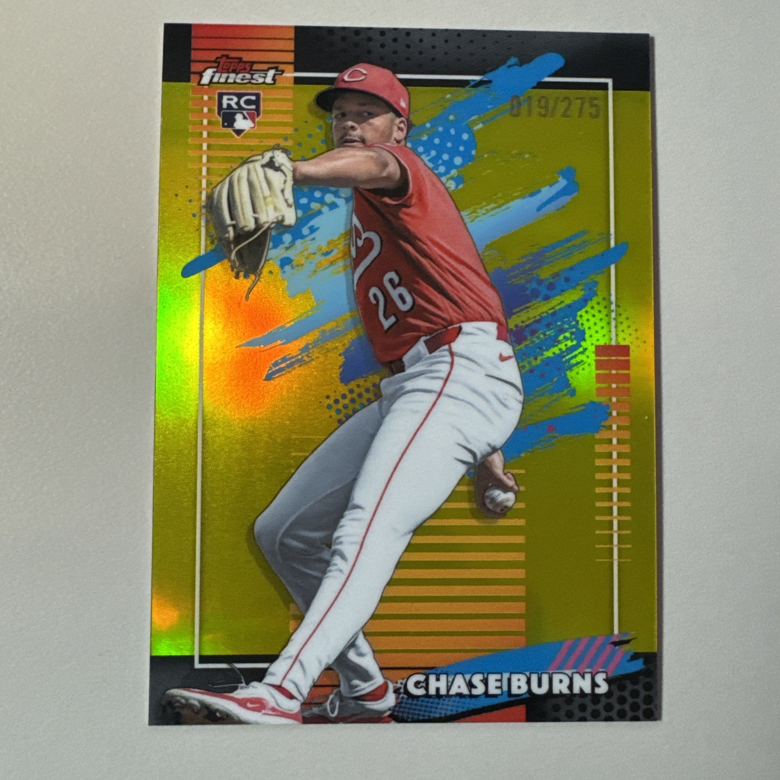 2026 Topps Finest Baseball Chase Burns 025/275 Uncommon Reds #194