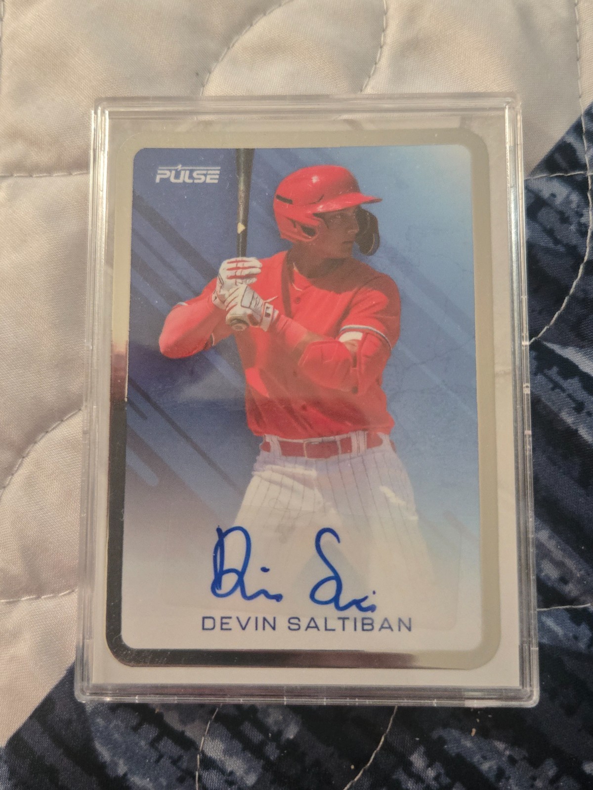 2025 Pulse Trading Cards #PB-DS Devin Saltiban Auto Silver
