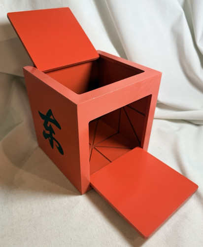 Mandarin Mirror Box - 6" Red - Magic Makers Magic Trick Prop