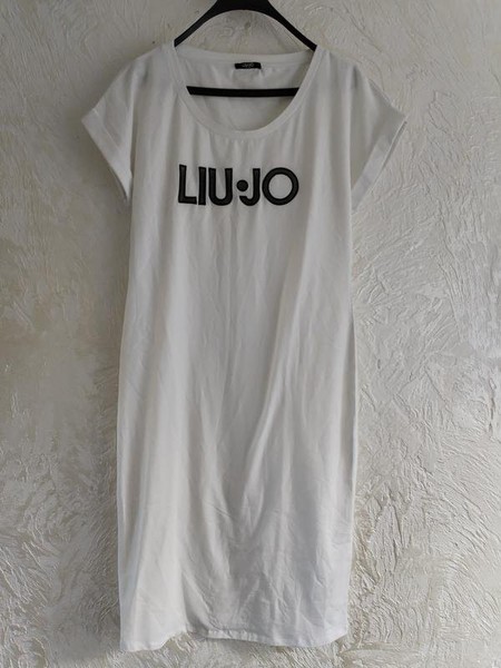 Women Liu Jo Dress White Cotton S #A5SP