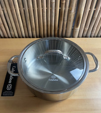 Calphalon 8785 5 Qt Stainless Steel Dutch Oven Stock Pot Glass Lid NEW