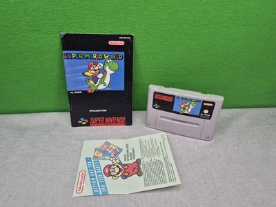 Super Mario World  Nintendo SNES PAL Viedeogame mit Spieleanleitung und Beiblatt