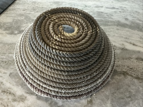 "Cesta Western Lariat hecha a mano de cuerda de rancho vaquero usada real 11""" - Imagen 4 de 6