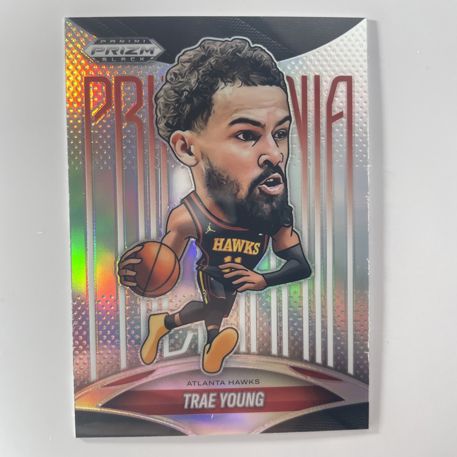2024-25 Prizm Black Trae Young Prizmania SP #14 Hawks