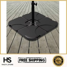 4 Piece Weighted Cantilever Offset Patio Umbrella Base with Handle Black