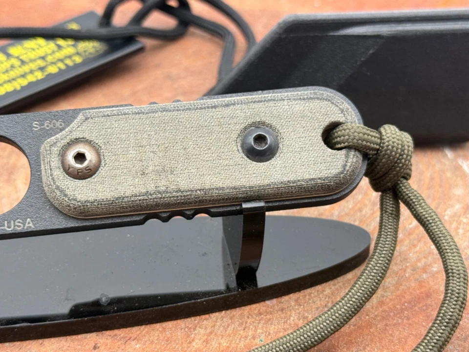 TOPS Knives Alrt XL Fixed Blade Necklace Knife Micarta Handles--2335.25 - Image 4 of 4