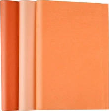 Bouiexye 60 Sheets Orange Tissue Paper Multicolor Bulk Gift Wrapping