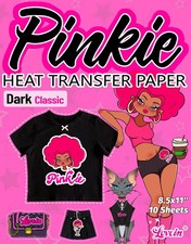 Lovein Pinkie Heat Transfer Paper for Inkjet Printer (10 10 Sheets, Dark 