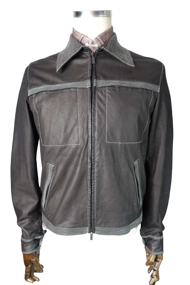 Emporio Armani Leather Outer Shell Jackets for Men for Sale | Shop