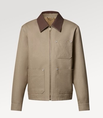 Louis Vuitton Workwear Cotton Canvas Blouson Jacket Size 54XL