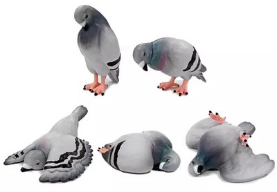 Müde Taube Maskottchen Figur Set alle 5 Arten Sammlerstück Kapser