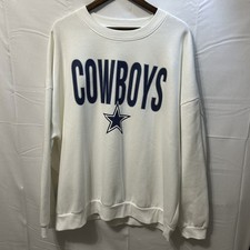 Dallas Cowboys Women s Gameday Couture Oversized Crewneck Sweatshirt White XL