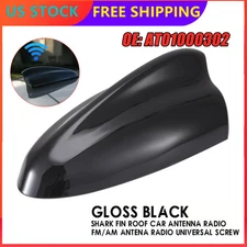 For 2014-2019 2018 Hyundai Sonata Quartz Gloss Black Shark Fin Antenna Cover Cap