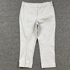 Ann Taylor Factory Pants Womens 8 Gray Crop Curvy Fit Slim Ankle Mid Rise - NEW