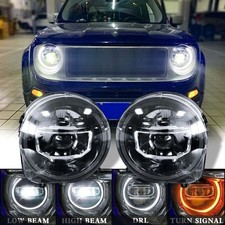LH + RH Fit 2019 - 2022 Jeep Renegade LED Headlights DRL 