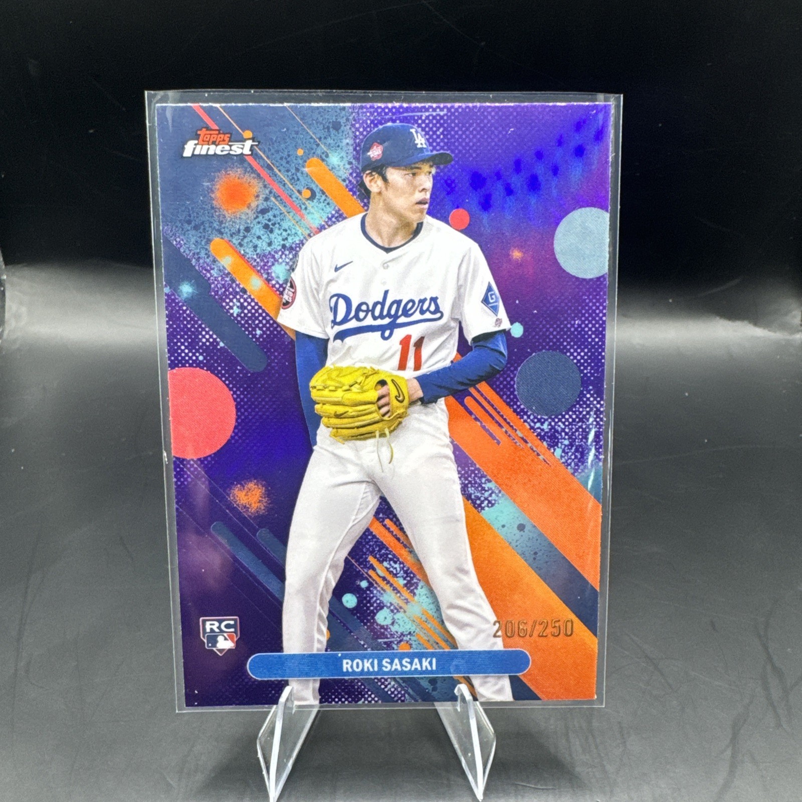 2025 Topps Finest Roki Sasaki Common Purple Refractor /250