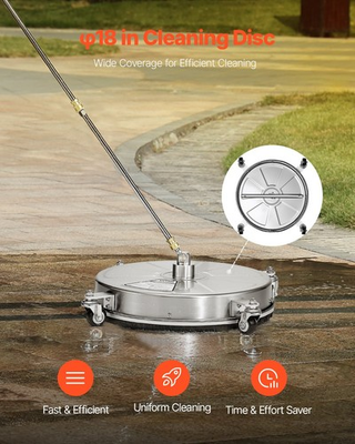 #ad New 18quot; Pressure Washer Surface Cleaner Stainless Steel Pressure Washer Attach $132.49