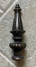 VINTAGE SOLID BRASS METAL DECORATIVE LAMP FINIAL ~ 3/8" THREAD ~ 3"H