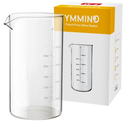 Standard Universal Design 34 oz French Press Replacement Glass Beaker Fits Mo...