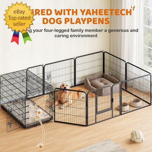 Cajón de doble puerta de 42 pulgadas para perros con divisor para cachorro a adulto XL de metal plegable - Imagen 5 de 12