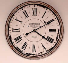 DESIGNO Vintage Rustic Wall Clock of MDF for Home 60cm Christmas Gift Idea