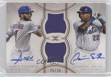 2018 Definitive Collection Dual Relic 26/35 Amed Rosario Dominic Smith Auto 6fs