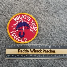 Vintage What's Your Handle Patch CB Radio Lightning Umbrella 70s AB2