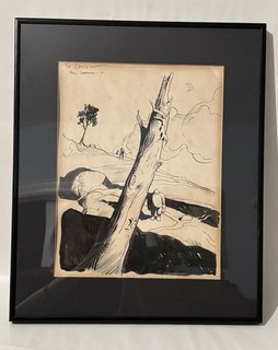 VTG PAUL CHADWICK CONCRETE ORIGINAL INK SKETCH DRAWING ILLUSTRATION 8.5” X 11”