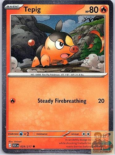 Tepig (Cosmos Holo) 029/217 Miscellaneous Cards & Products