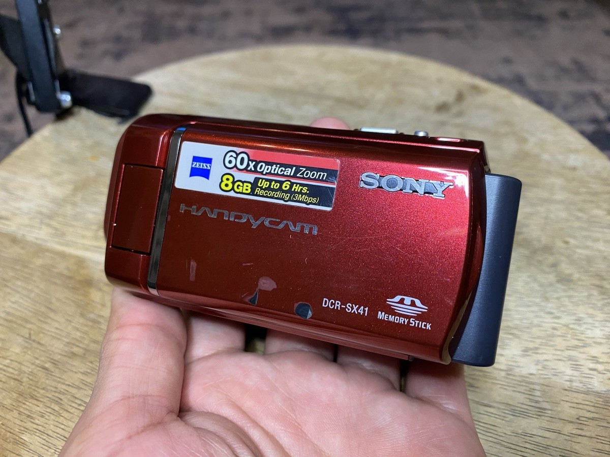 Sony Handycam DCR-SX41 8GB Red 60x Optical Zoom Digital Camcorder