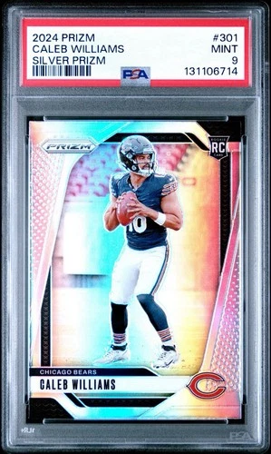 2024 Panini Prizm - Rookies Caleb Williams #301 Silver Prizm (RC) PSA 9
