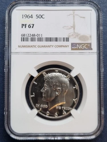 1964 Kennedy Proof Half Dollar 50c Silver Graded NGC PF67 #98597