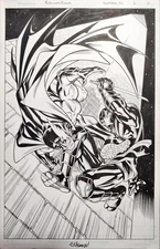 Original comic art page, Heroes Reborn # 5 page 2 (splash page) - Ed McGuinness