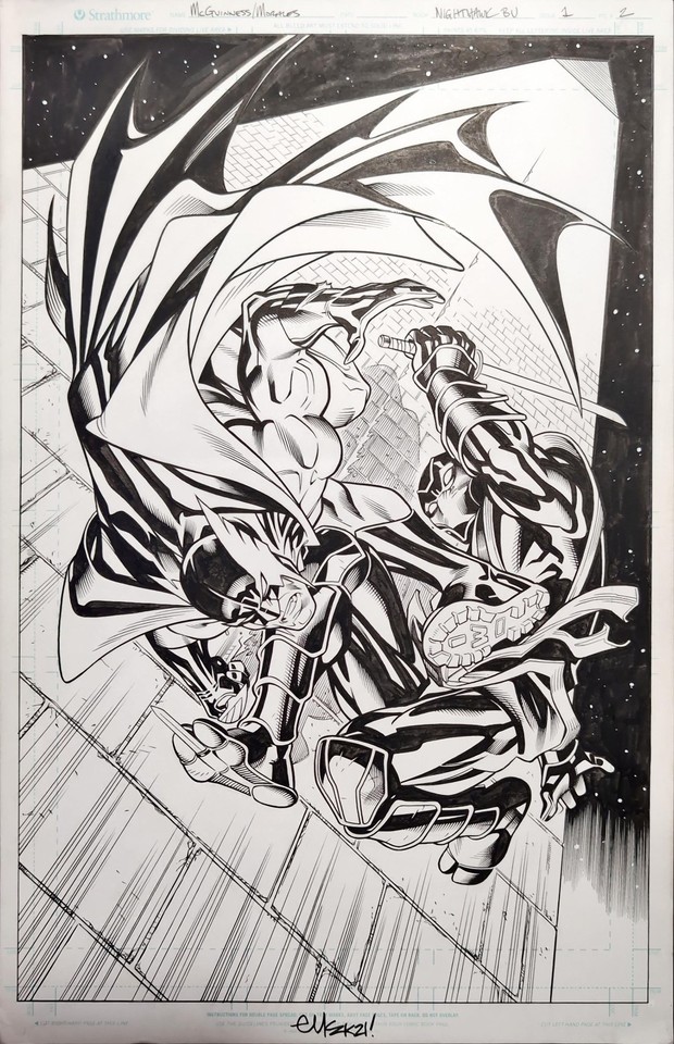Original comic art page, Heroes Reborn # 5 page 2 (splash page) - Ed McGuinness Comic Art